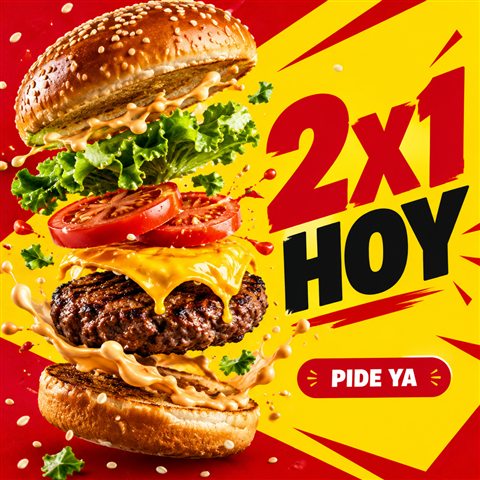 Anuncio de ejemplo de una hamburguesería