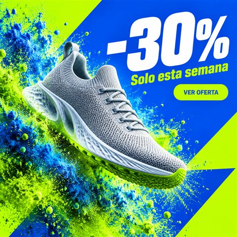 Anuncio de ejemplo de una oferta de zapatillas